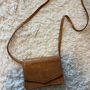 Able Tan Leather Crossbody Bag